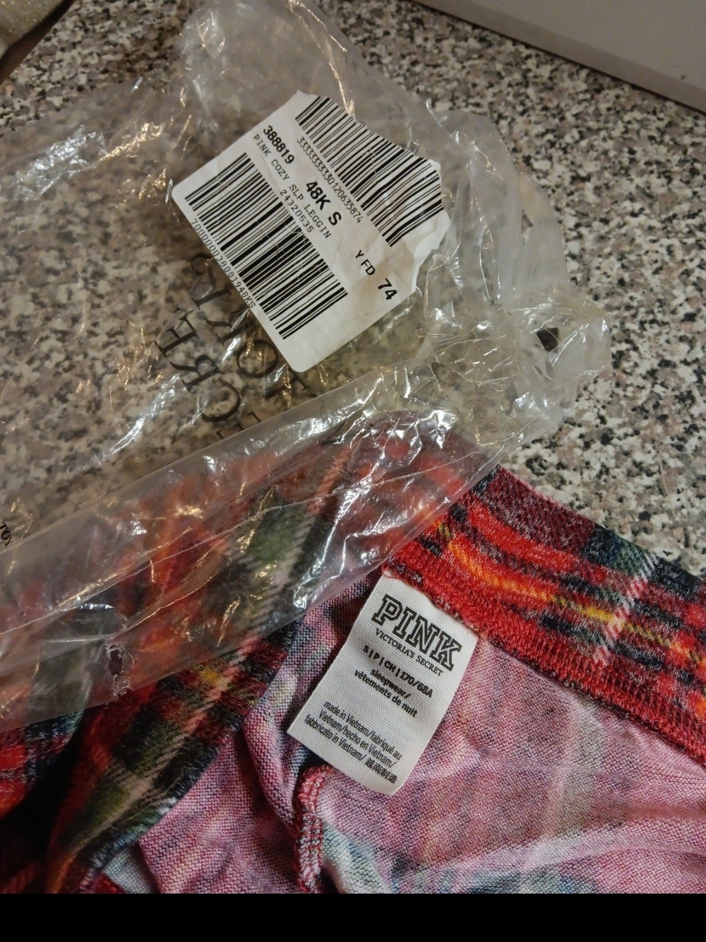 PINK by Victoria's Secret Multicolor Plaid Lounge Shorts - Pink/Red/Green